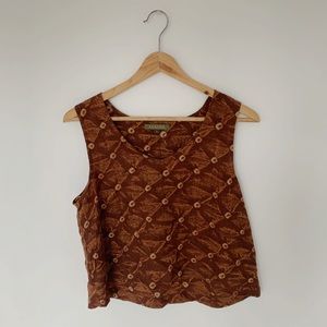 MAIWA hand dyed print block shirt